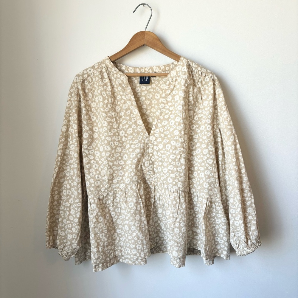 Patterned Peplum Top // GAP